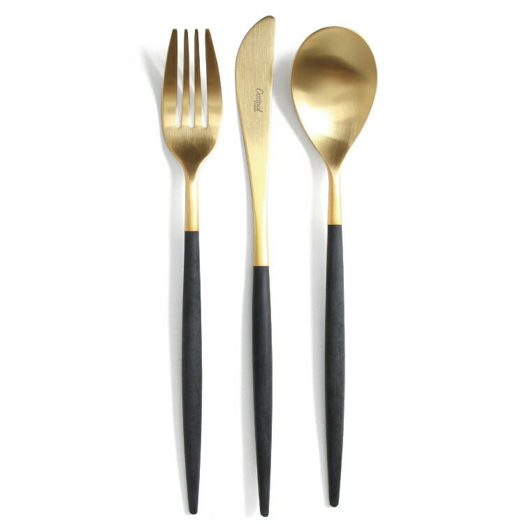 クチポール（Cutipol） ミオ/MIO ディナー3点セット ブラックマットゴールド