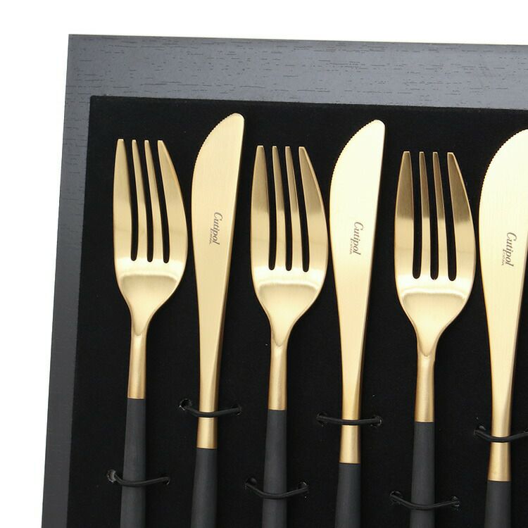 クチポール（Cutipol） ミオ/MIO ディナー24点セット ブラックマットゴールド