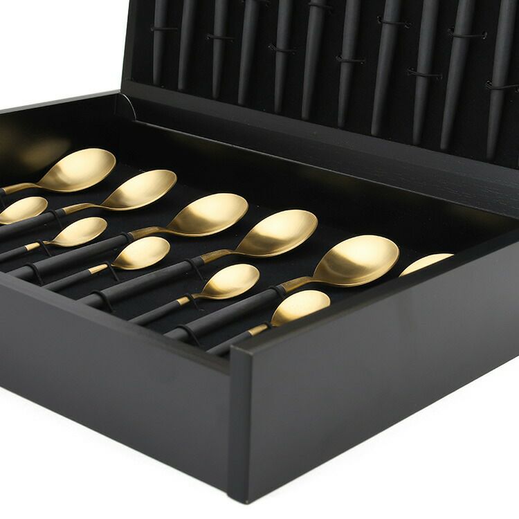 クチポール（Cutipol） ミオ/MIO ディナー24点セット ブラックマットゴールド