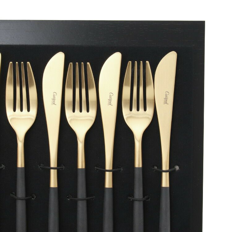 クチポール（Cutipol） ミオ/MIO ディナー24点セット ブラックマットゴールド