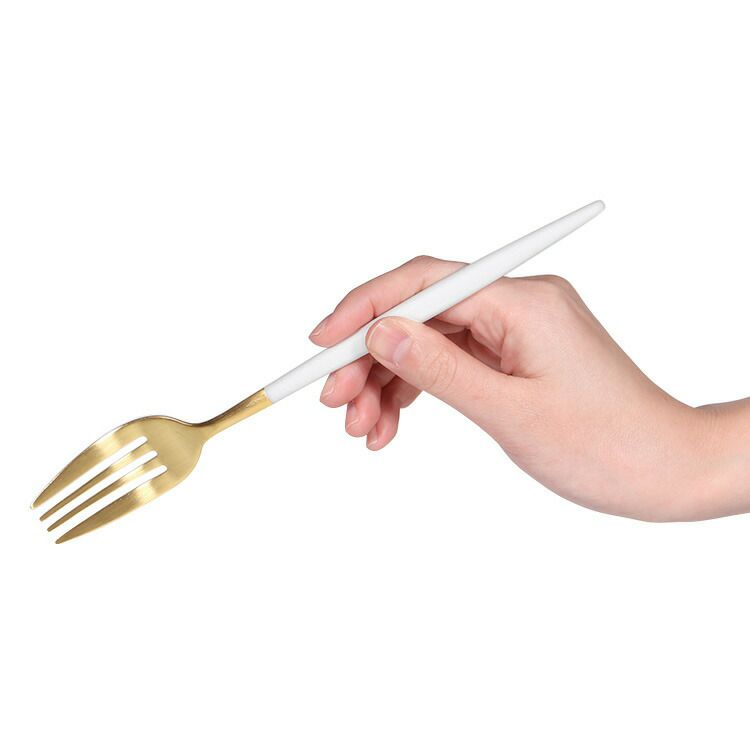 クチポール（Cutipol） ミオ/MIO ディナーフォーク ホワイトマットゴールド