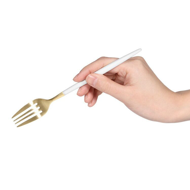 クチポール（Cutipol） ミオ/MIO デザートフォーク ホワイトマットゴールド