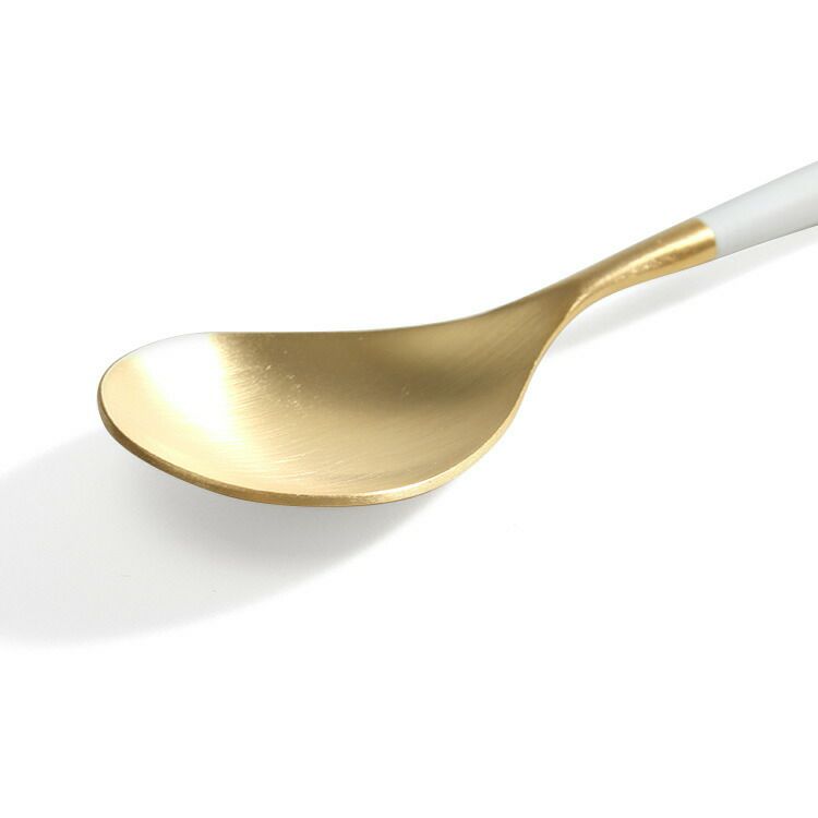 クチポール（Cutipol） ミオ/MIO デザートスプーン ホワイトマットゴールド