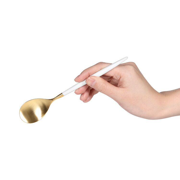 クチポール（Cutipol） ミオ/MIO デザートスプーン ホワイトマットゴールド