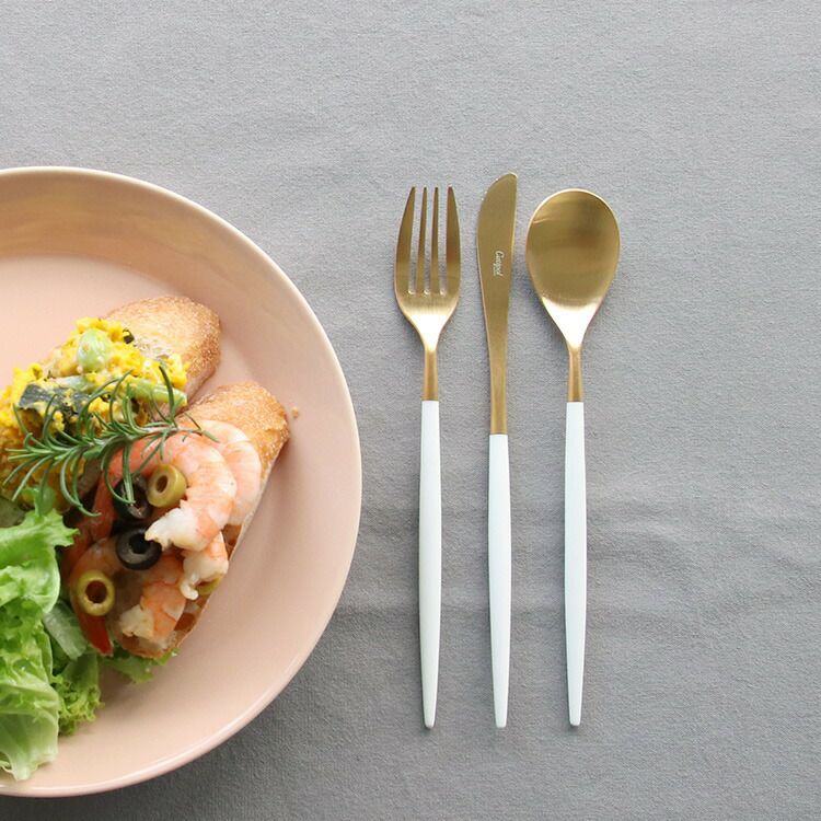 クチポール（Cutipol） ミオ/MIO デザート3点セット ホワイトマットゴールド