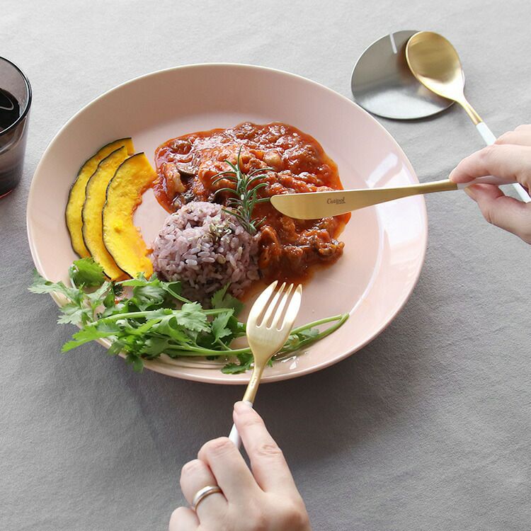 クチポール（Cutipol） ミオ/MIO ディナー3点＆カトラリーレスト1点 ホワイトマットゴールド