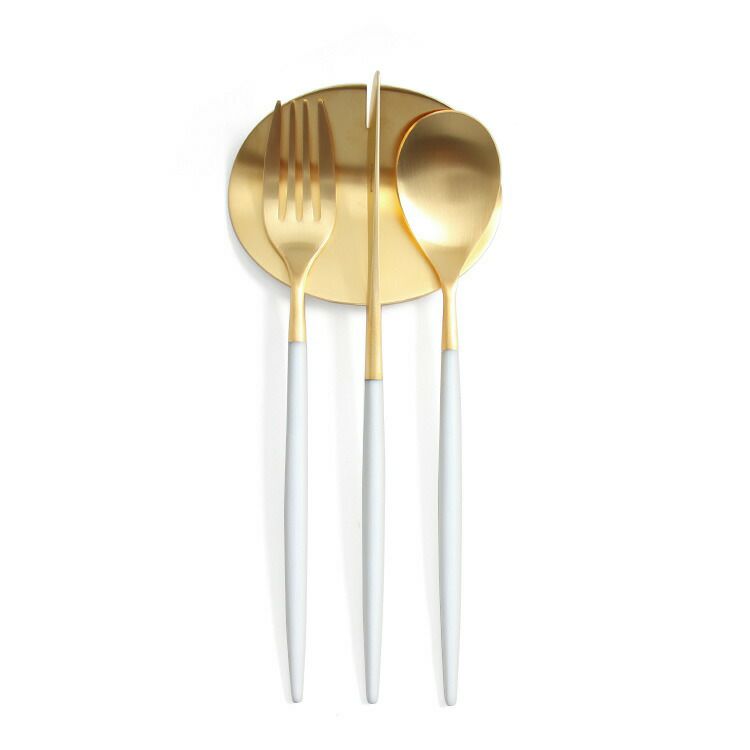 クチポール（Cutipol） ミオ/MIO デザート8点セット 化粧箱付 ホワイトマットゴールド