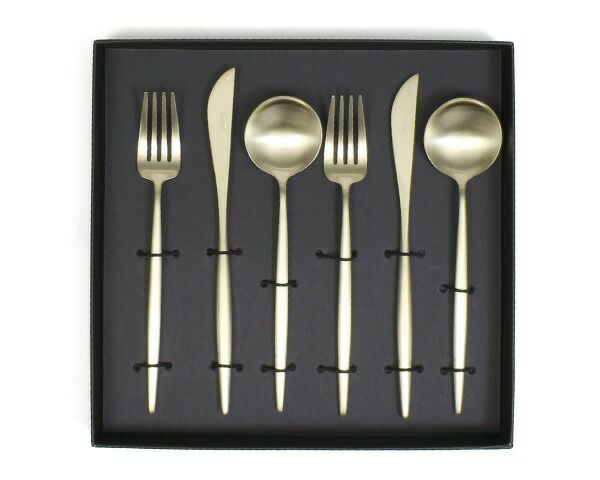 クチポール（Cutipol） ムーンマット/MOON MATT ディナー6点セット 化粧箱付 シャンパン