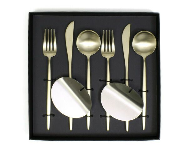 クチポール（Cutipol） ムーンマット/MOON MATT ディナー8点セット 化粧箱付 シャンパン