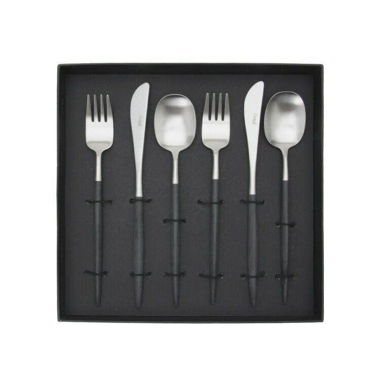 クチポール（Cutipol） ナウ/NAU ディナー6点セット 化粧箱付 ブラック