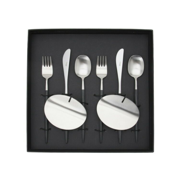 クチポール（Cutipol） ナウ/NAU デザート8点セット 化粧箱付 ブラック