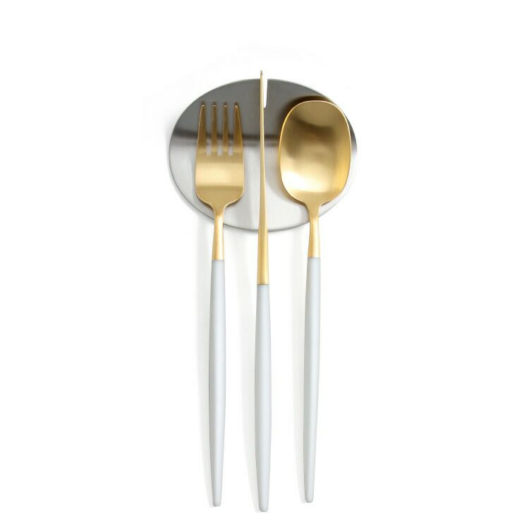 クチポール（Cutipol） ナウ/NAU デザート8点セット 化粧箱付 ホワイトマットゴールド