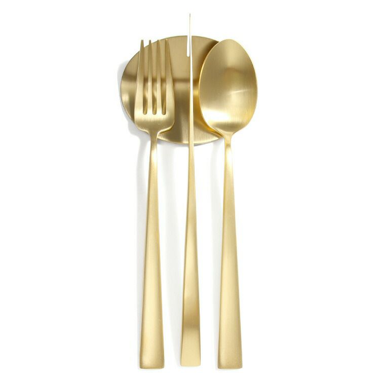 クチポール（Cutipol） デュナ/DUNA ディナー3点＆カトラリーレスト1点 ゴールド