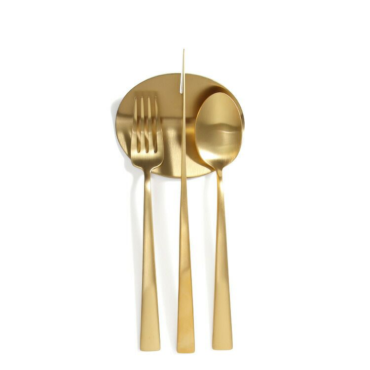 クチポール（Cutipol） デュナ/DUNA デザート3点＆カトラリーレスト1点 ゴールド