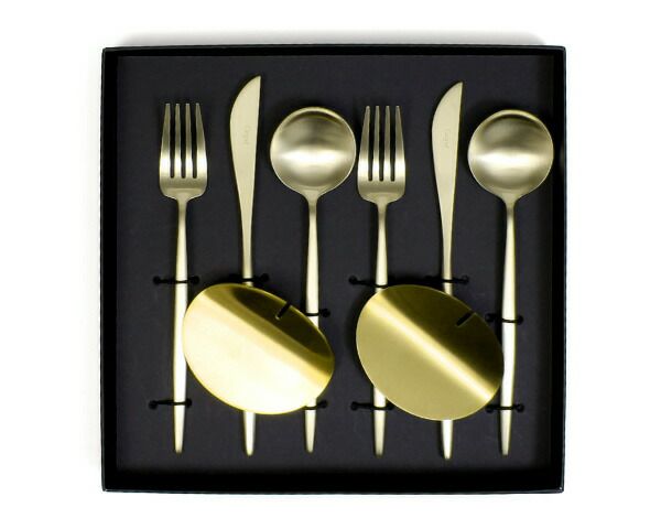 クチポール（Cutipol） ムーンマット/MOON MATT ディナー8点セット 化粧箱付 シャンパン