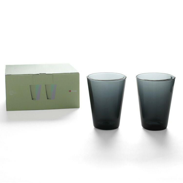 イッタラ（iittala） カルティオ/Kartio ハイボール 400ml ペア ダークグレー