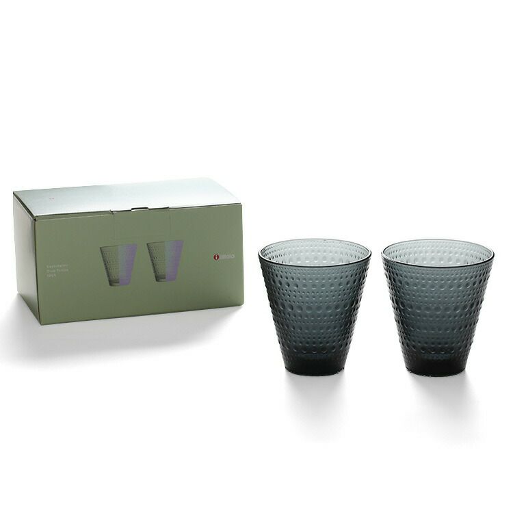 イッタラ（iittala） カステヘルミ/Kastehelmi タンブラー ペア 300ml ダークグレー