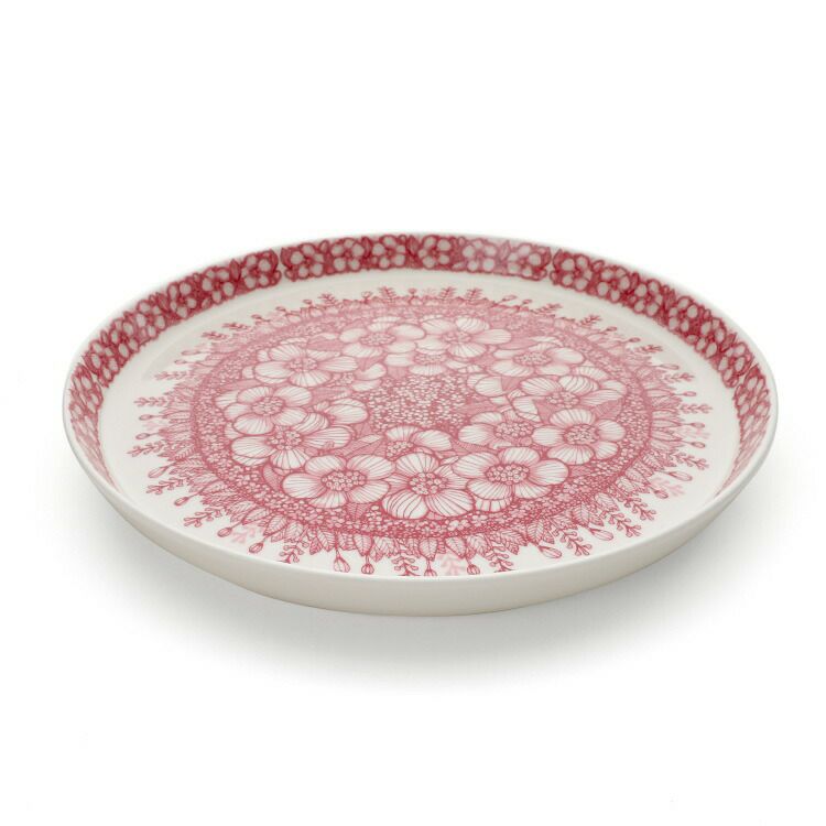 アラビア（ARABIA） フヴィラ/Huvila プレート 24cm ピンク/ホワイト