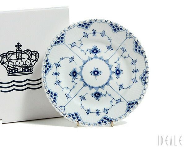 ロイヤルコペンハーゲン（Royal Copenhagen） ブルーフルーテッド フルレース/Blue Fluted Full Lace 103 617 プレート 17cm