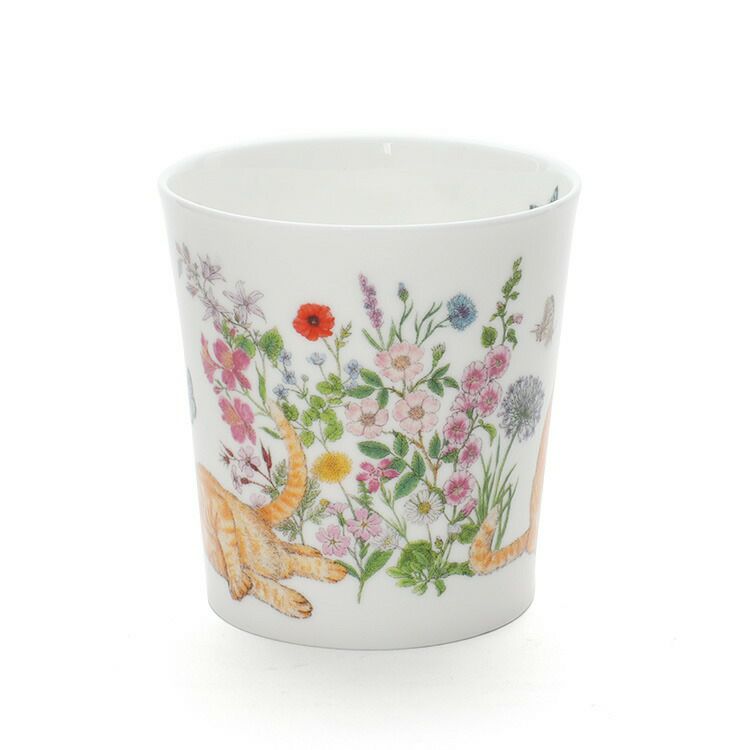 ダヌーン（Dunoon） LOMOND マグカップ フラワーキャット 茶トラ猫