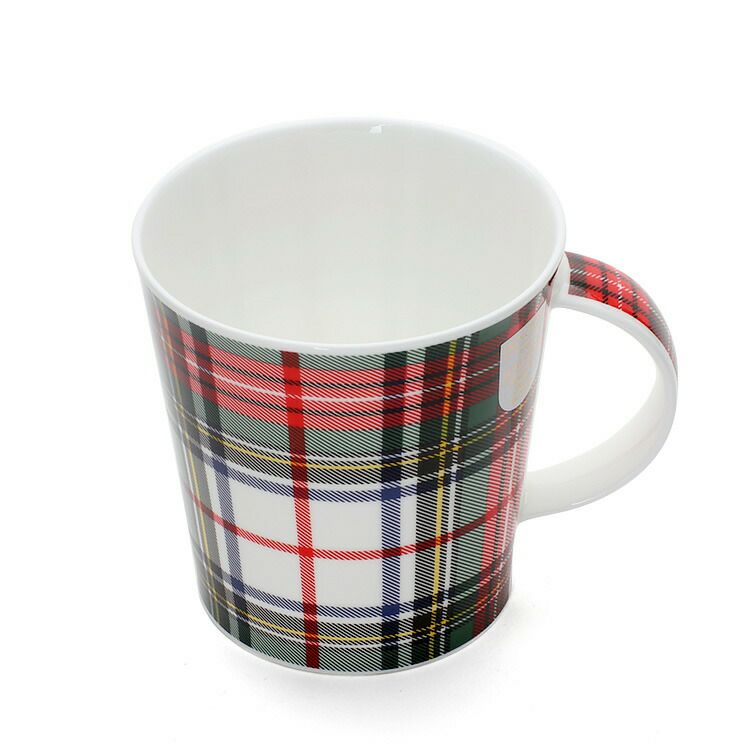 ダヌーン（Dunoon） CAIRNGORM マグカップ タータンチェック ホワイト×レッド