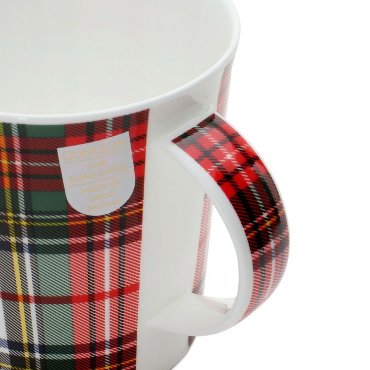 ダヌーン（Dunoon） CAIRNGORM マグカップ タータンチェック ホワイト×レッド