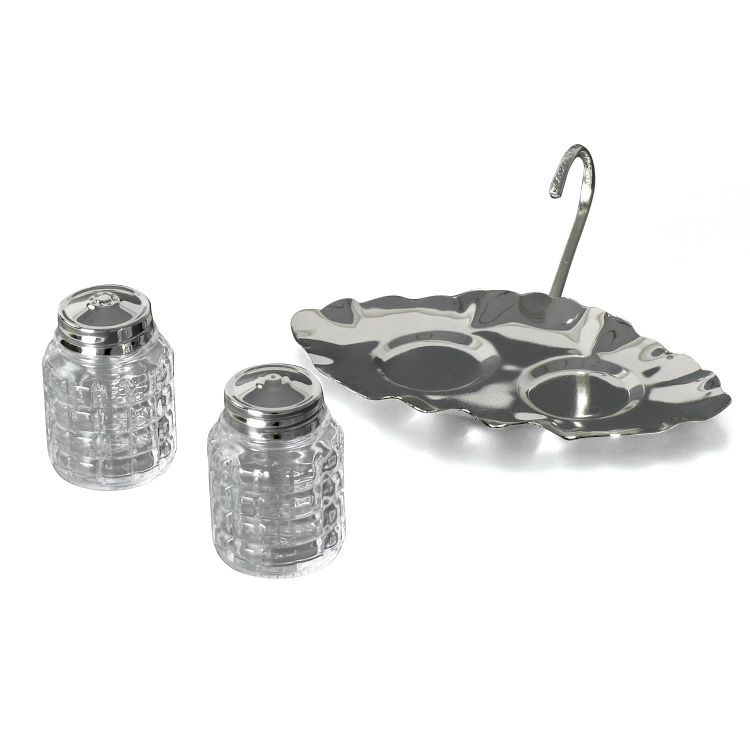 クイーンアン（QUEEN ANNE ） 調味料ケース2点＆リーフトレイ(ハンドル付き)セット