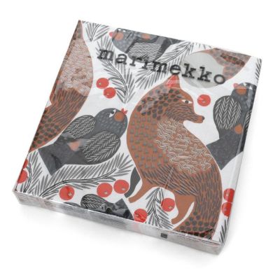 マリメッコ（marimekko） ケトゥンマルヤ/KETUNMARJA ペーパーナプキン ホワイト