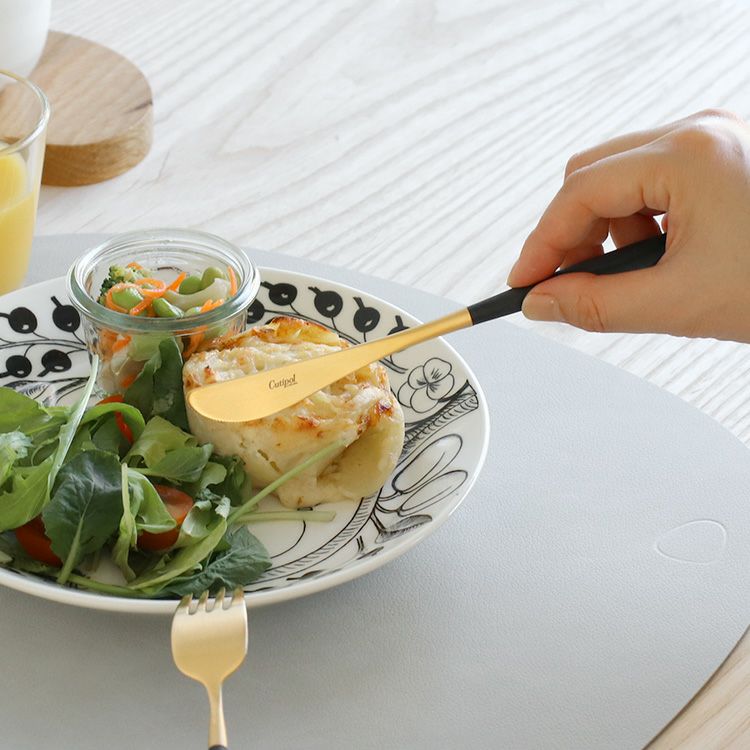 クチポール（Cutipol） ナウ/NAU デザートナイフ ブラックマットゴールド