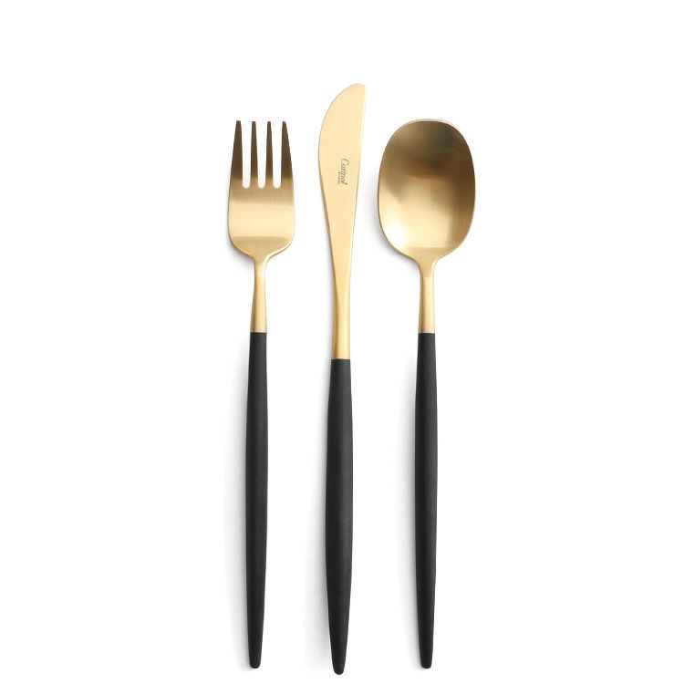 クチポール（Cutipol） ナウ/NAU デザート3点セット ブラックマットゴールド