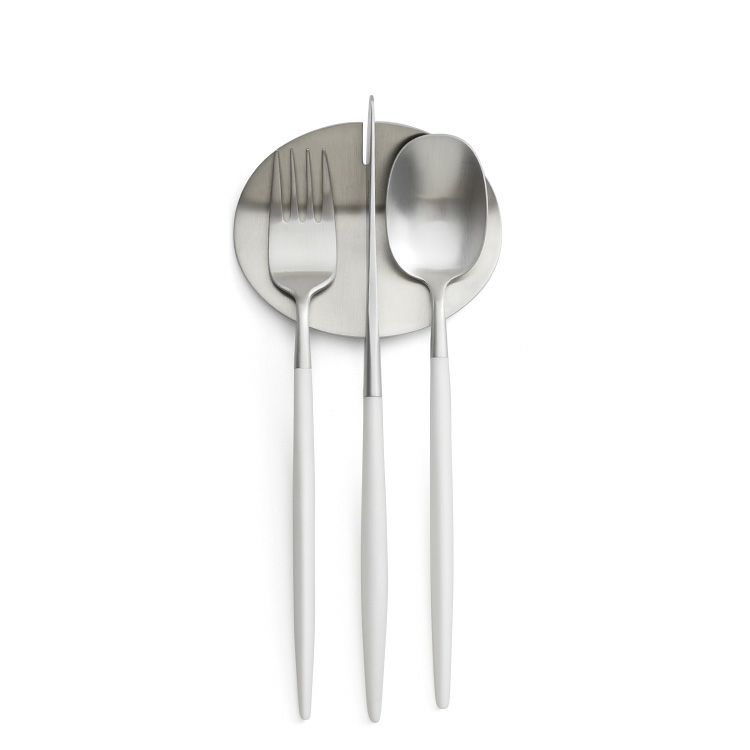 クチポール（Cutipol） ナウ/NAU デザート3点＆カトラリーレスト1点 ホワイト