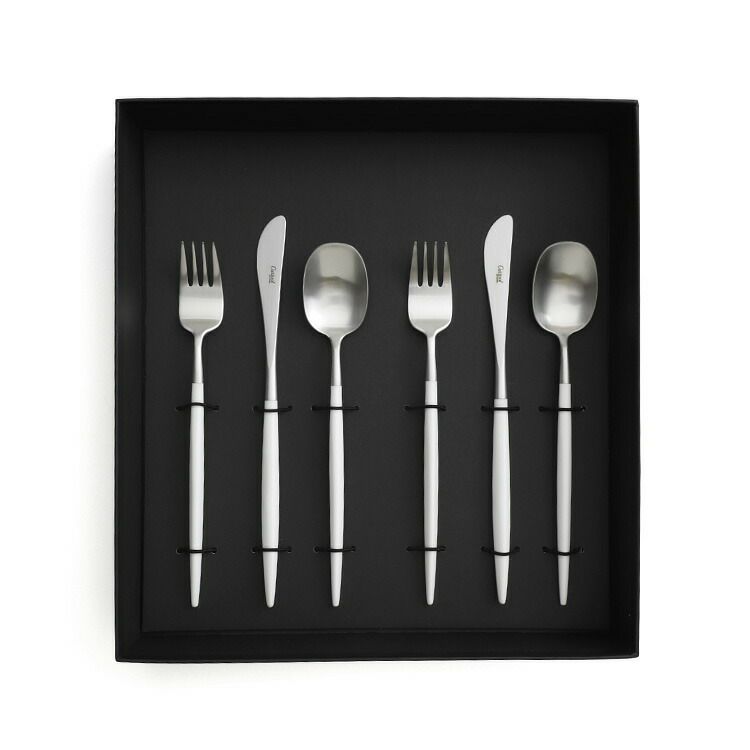 クチポール（Cutipol） ナウ/NAU デザート6点セット 化粧箱付 ホワイト