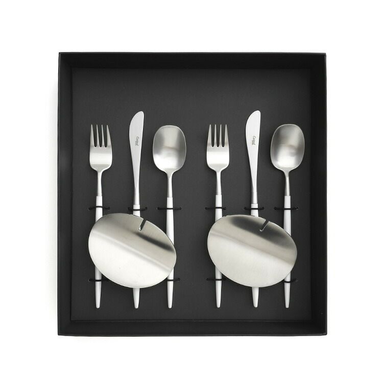 クチポール（Cutipol） ナウ/NAU デザート8点セット 化粧箱付 ホワイト