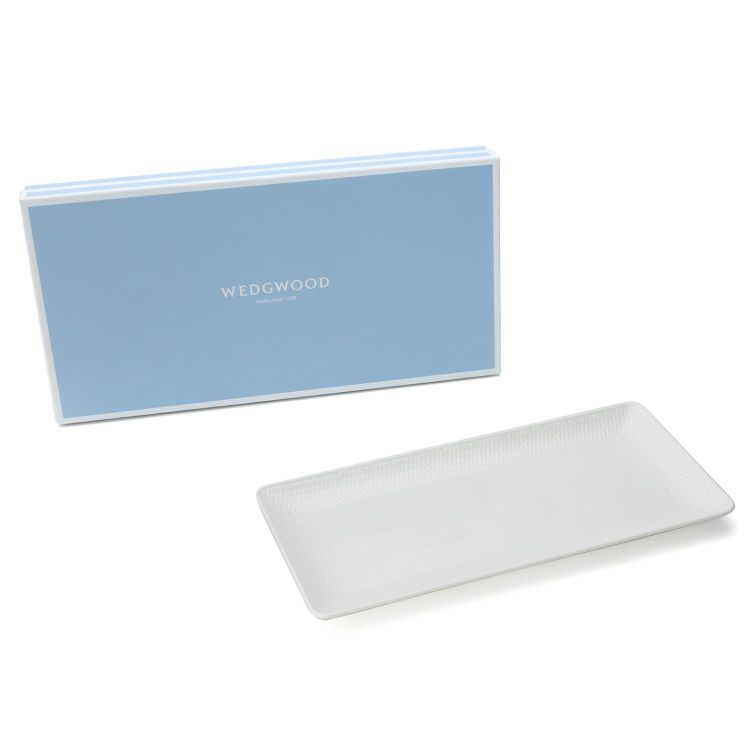 ウェッジウッド（WEDGWOOD） ジオ/Gio ロングトレイ 28cm ホワイト