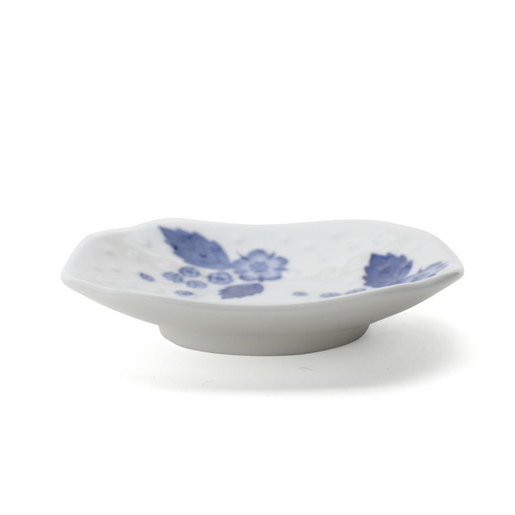 ウェッジウッド（WEDGWOOD） ストロベリーブルームインディゴ ソイディッシュ 5枚セット 9cm ホワイト