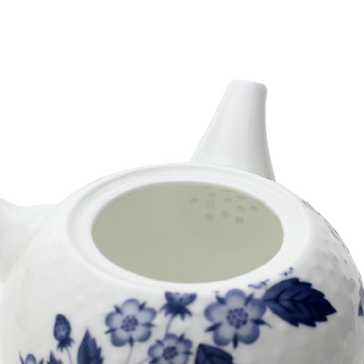 ウェッジウッド（WEDGWOOD） ストロベリーブルームインディゴ ティーポット 470ml ホワイト