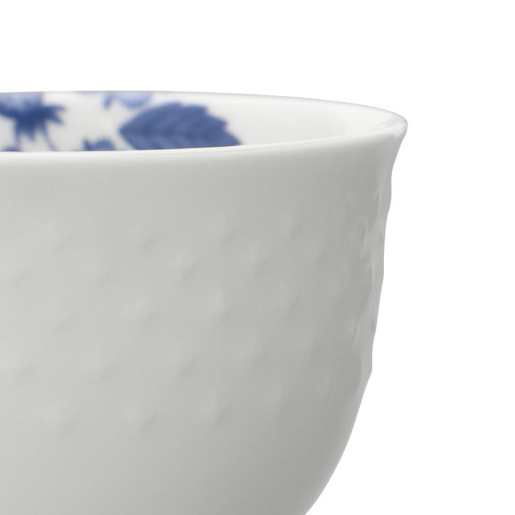 ウェッジウッド（WEDGWOOD） ストロベリーブルームインディゴ ジャパニーズティーカップ 200ml ホワイト