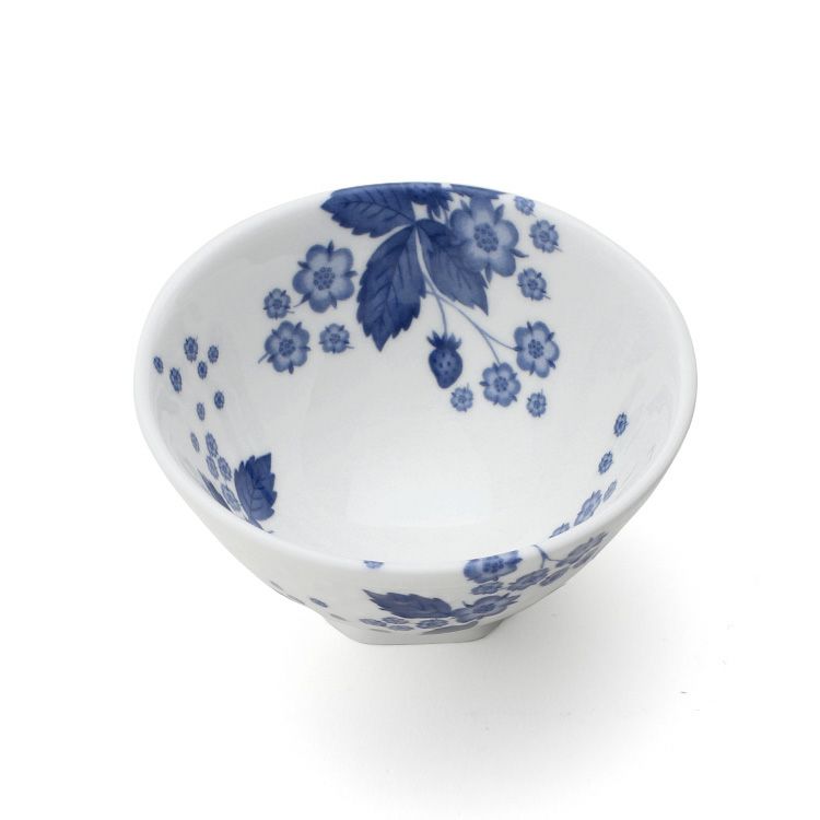 ウェッジウッド（WEDGWOOD） ストロベリーブルームインディゴ ライスボウル Mサイズ ホワイト