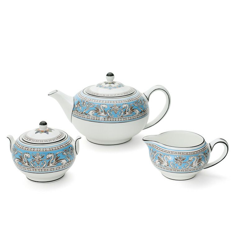 ウェッジウッド（WEDGWOOD） フロレンティーン/Florentine ティーポット+ シュガーボックス+ クリーマー