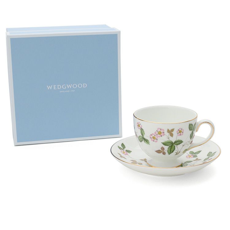 ウェッジウッド（WEDGWOOD） ワイルドストロベリー/Wild Strawberry ティー&コーヒーカップ&ソーサー