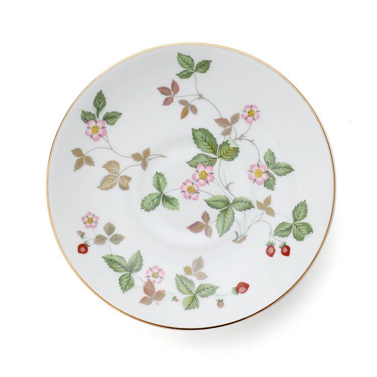 ウェッジウッド（WEDGWOOD） ワイルドストロベリー/Wild Strawberry ティーカップ&ソーサー ピオニー