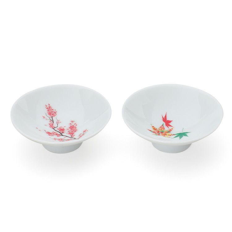 丸モ高木陶器 温感 平盃 ペア ホワイト