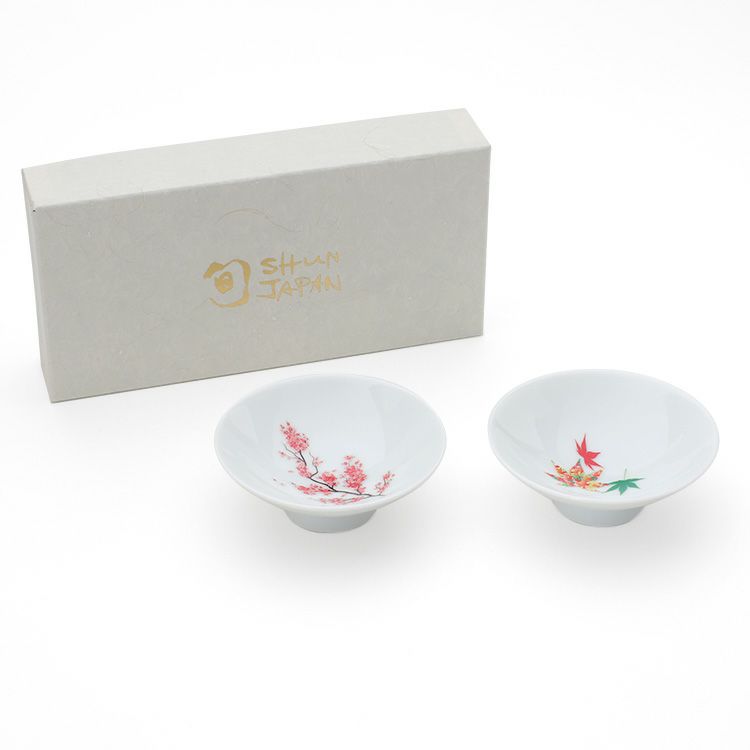 丸モ高木陶器 温感 平盃 ペア ホワイト