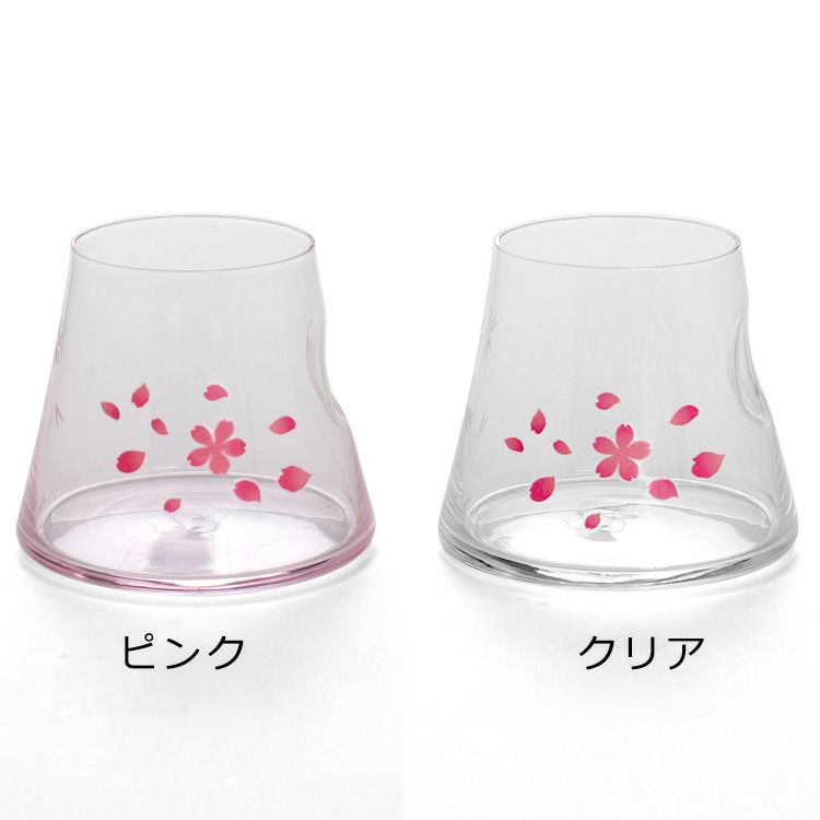 丸モ高木陶器 冷感 桜舞富士山 宝永グラス