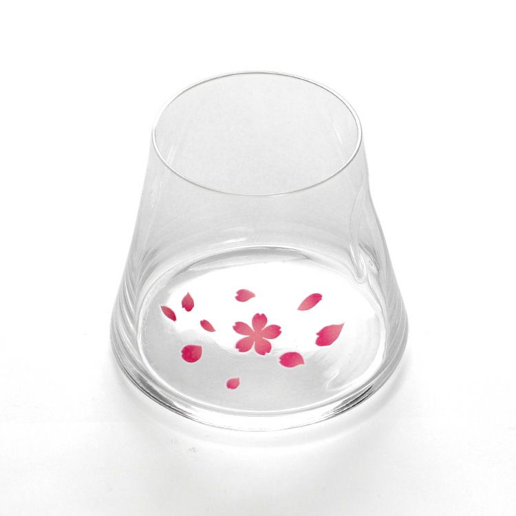 丸モ高木陶器 冷感 桜舞富士山 宝永グラス