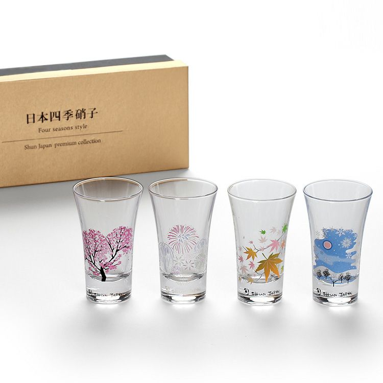 丸モ高木陶器 冷感 グラス天開 4点セット クリア