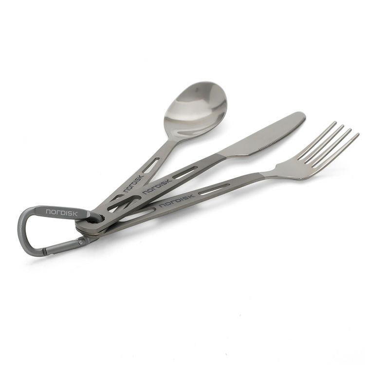 ノルディスク（Nordisk） チタニウム カトラリー 3点セット/Titanium Cutlery (3 Pieces)