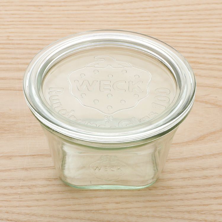 ウェック（WECK） クアドロ/Quadro ガラスキャニスター 290ml 直径Lサイズ 6個セット