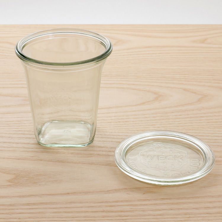 ウェック（WECK） クアドロ/Quadro ガラスキャニスター 545ml 直径Lサイズ 6個セット