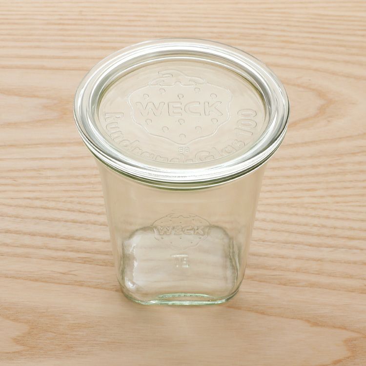 ウェック（WECK） クアドロ/Quadro ガラスキャニスター 545ml 直径Lサイズ 6個セット